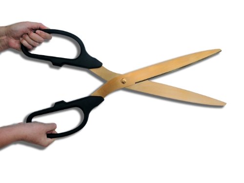25 Gold Ribbon Cutting Scissors with Gold Blades