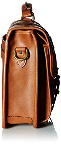 Allen Edmonds Men's Briefcase Saddle Leather Messenger Laptop bag